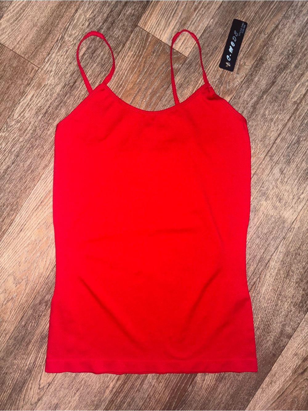 Red Spaghetti Strap Tank Top